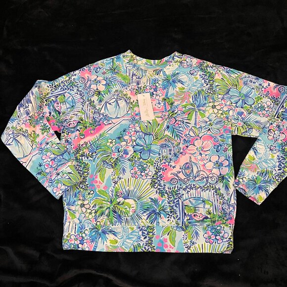 Lilly Pulitzer Tops - Lilly Pulitzer x Disney Cinderella Ballad Sweatshirt XS (Oversized) NWT Pastel
